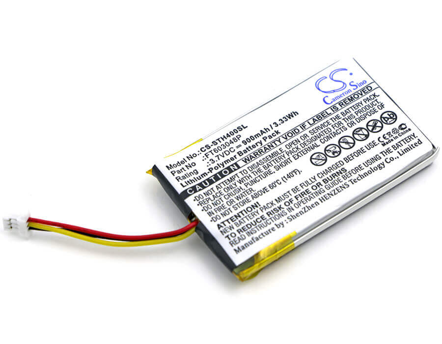 3.7V, Li-Polymer, 900mAh, Headset battery fits Turtle Beach, Stealth, Turtle, Ft603048p, 400, 500, 3.33Wh Wireless Headset Cameron Sino Technology Limited