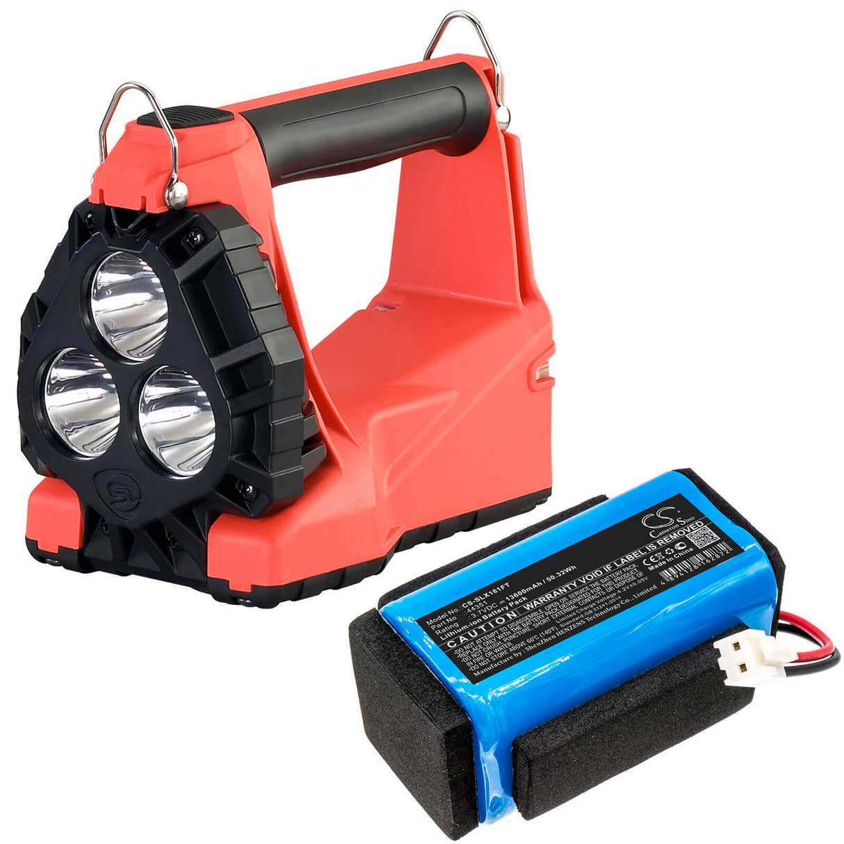 3.7V, Li-ion, 13600mAh, Flashlight battery fits Streamlight, 44350, Vulcan 180, 50.32Wh Flashlight Cameron Sino Technology Limited