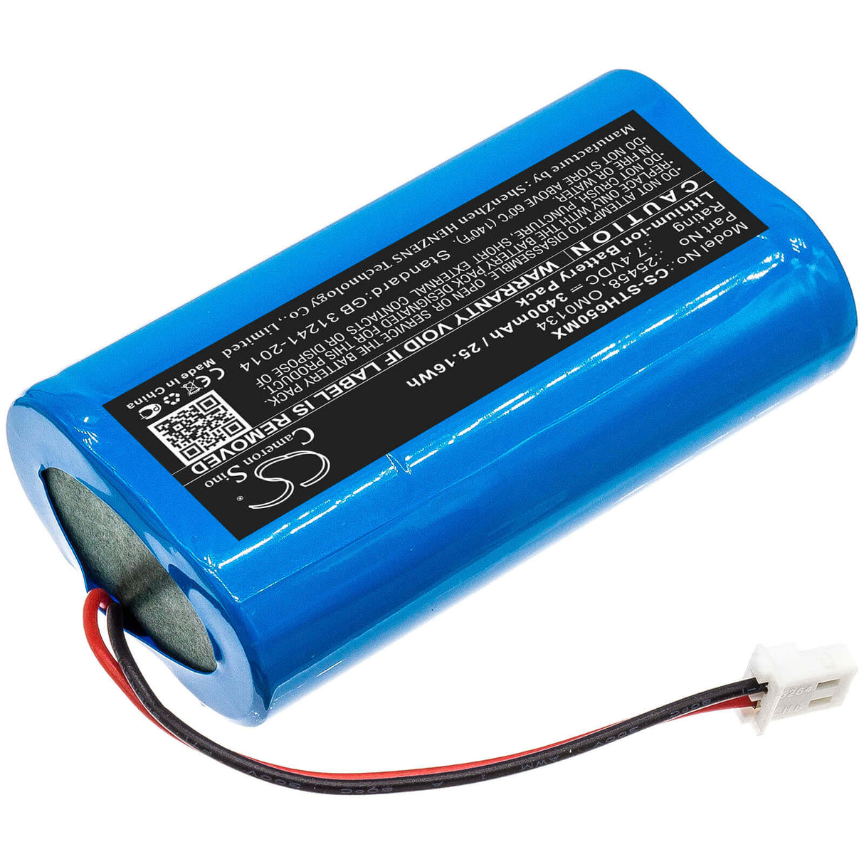 7.4V, Li-ion, 3400mAh, Medical battery fits Surgitel, 25458, Eclipse Ehl65, Ehl-65, 25.16Wh Medical Cameron Sino Technology Limited (Medical)
