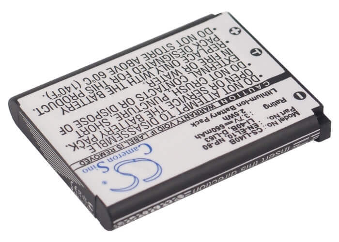 Camera Battery For Li-40b, 3.7v, 660mah - 2.44wh Camera Cameron Sino Technology Limited (Camera)