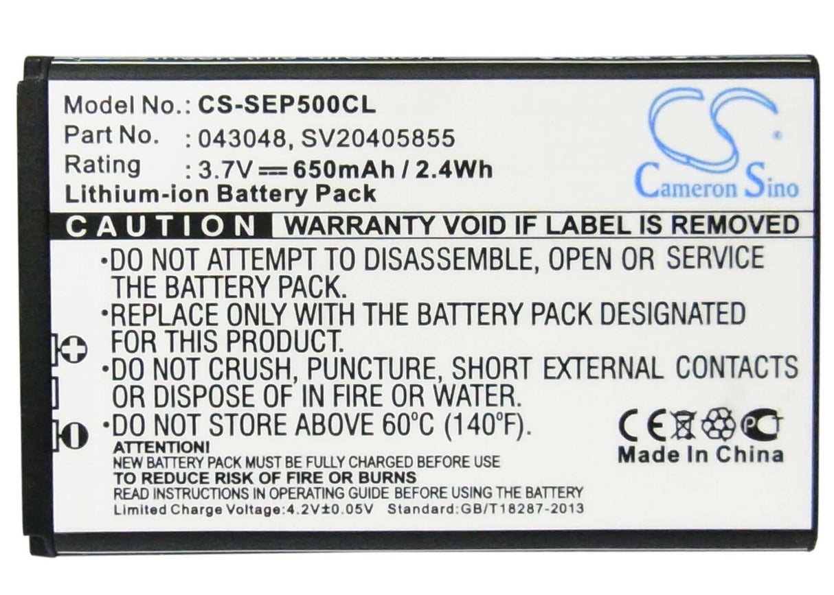 3.7V, Li-ion, 650mAh, Batterie de téléphone sans fil compatible avec Swissvoice, 43048, Epure, Epure Fulleco Duo, 2.405Wh Téléphone sans fil Cameron Sino Technology Limited (Téléphone sans fil)