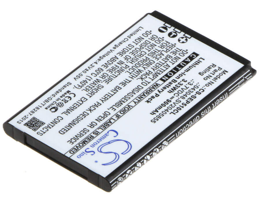 3,7V, Li-ion, 900mAh, batterie de téléphone sans fil compatible avec Swissvoice, 43048, Epure, Epure 6.0, 3.33Wh Téléphone sans fil Cameron Sino Technology Limited (Téléphone sans fil)