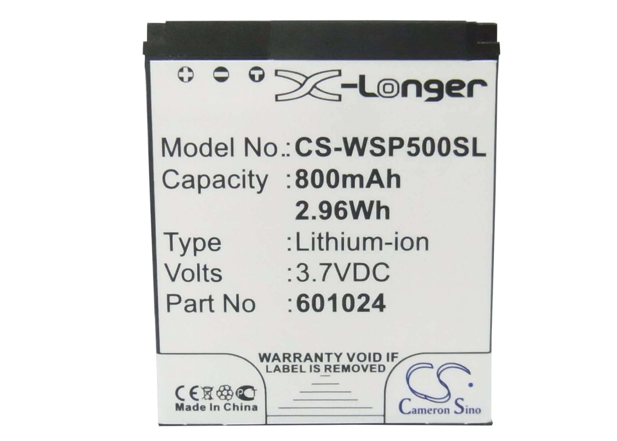 3,7V, Li-ion, 800mAh, batterie de smartphone compatible avec Swissvoice, 61024, Mp50, 2.96Wh Mobile, Smartphone Cameron Sino Technology Limited (Smartphone)