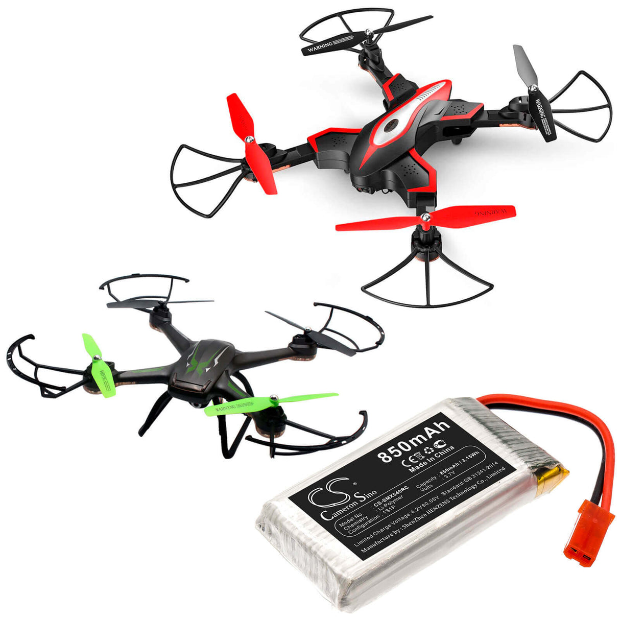 3.7V, Li-Polymer, 850mAh, Drones battery fits Syma, X54hc, X54hw, 3.15Wh Drones Cameron Sino Technology Limited