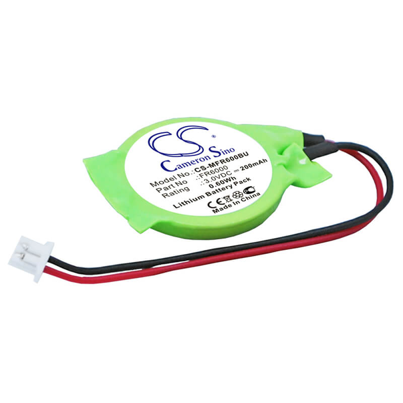 3.0V, Lithium, 200mAh, CMOS / BackUp battery fits Symbol, FR6000, 0.60Wh CMOS / BackUp Cameron Sino Technology Limited