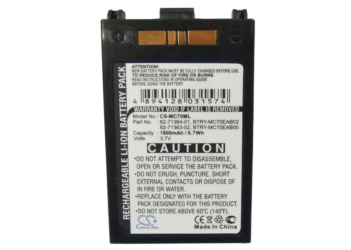 Barcode Scanner Battery For Symbol Mc70, Mc7090, Mc7004 3.7v, 1800mah - 6.66wh Barcode Scanner Cameron Sino Technology Limited