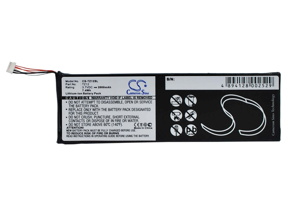 Batterie pour Tapwave Zodiac Z1, Zodiac Z2 3.7v, 2000mah - 7.40wh Batteries pour Électronique Cameron Sino Technology Limited (Suspendu)