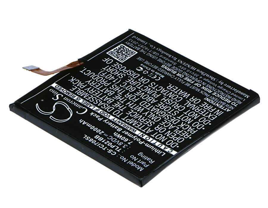 3,8V, Li-Polymer, 2000mAh, batterie de smartphone compatible avec Tcl, Tlp021bb, I708u, I709m, 7.6Wh Mobile, Smartphone Cameron Sino Technology Limited (Suspendu)