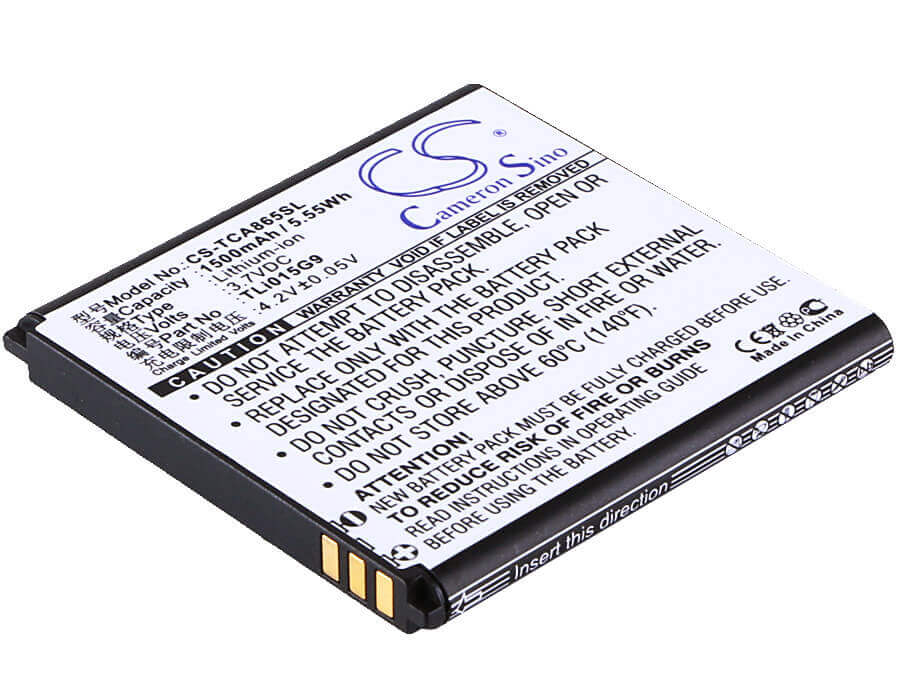 3,7V, Li-ion, 1500mAh, Batterie de smartphone compatible avec Tcl, Tli015b1, A865, J320c, 5,55Wh Mobile, Smartphone Cameron Sino Technology Limited (Smartphone)