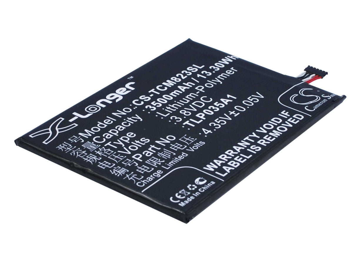 3,8V, Li-Polymer, 3500mAh, batterie de smartphone convient à Tcl, Alcatel, Tlp035a1, 7070x, N1 Max, 13,3Wh Mobile, Smartphone Cameron Sino Technology Limited (Smartphone)