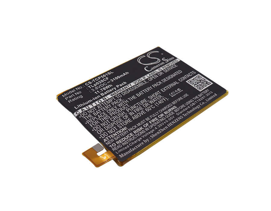 3,8V, Li-Polymère, 3100mAh, Batterie de smartphone compatible Tcl, Tlp028cf, P561u, 11,78Wh Mobile, Smartphone Cameron Sino Technology Limited (Smartphone)