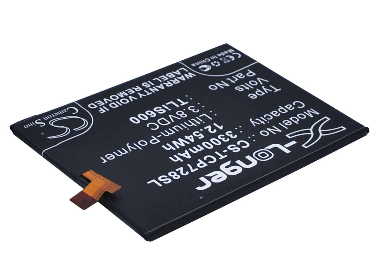 3,8V, Li-Polymer, 3300mAh, batterie pour smartphone compatible avec Umi, Tcl, Alcatel, Li3834t43p6h886740, One Touch Flash Plus, Ot-7054, 12,54Wh Mobile, Smartphone Cameron Sino Technology Limited (Smartphone)