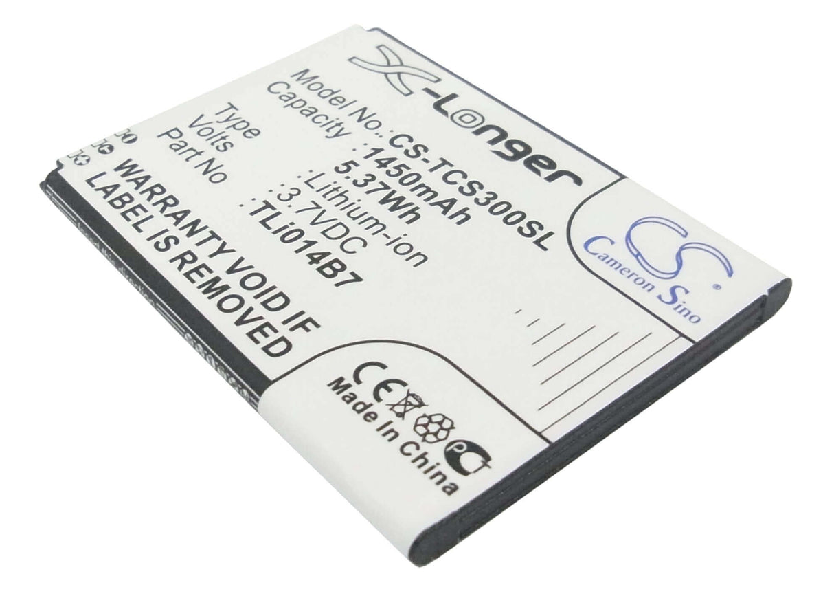 3,7V, Li-ion, 1450mAh, Batterie de smartphone compatible avec Tcl, Cab14e0000c1, E708, S300t, 5,37Wh Mobile, Smartphone Cameron Sino Technology Limited (Smartphone)