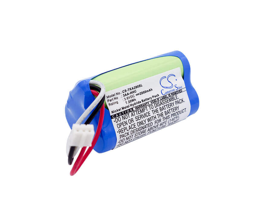 3.6V, Ni-MH, 2000mAh, Speaker battery fits Tdk, Life On Record A28, Life On Record A28 Trek Flex, 7.20Wh Speaker Cameron Sino Technology Limited