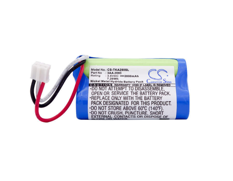 3.6V, Ni-MH, 2000mAh, Speaker battery fits Tdk, Life On Record A28, Life On Record A28 Trek Flex, 7.20Wh Speaker Cameron Sino Technology Limited