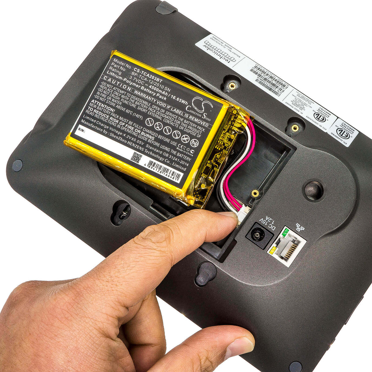 Alarm Battery For Technicolor, Tca203, Tca203comg 3.7v, 4500mah - 16.65wh Alarm System Cameron Sino Technology Limited