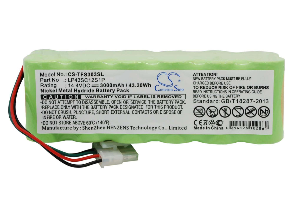 14.4V, Ni-MH, 3000mAh, Equipment battery fits Tektronix, 146-0112-00, 965, Dsp 78-8097-5058-7, 43.2Wh Equipment, Survey, Test Cameron Sino Technology Limited