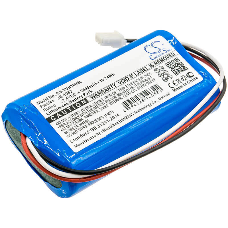 7.4V, Li-ion, 2600mAh, Equipment battery fits Televes, E-1982, H30FLEX, 19.24Wh Equipment, Survey, Test Cameron Sino Technology Limited