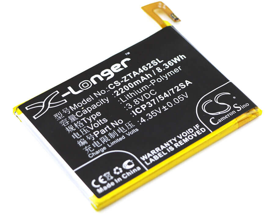 3.8V, Li-Polymer, 2200mAh, SmartPhone battery fits Zte, Telstra, 365371plv, 4gx Plus, 8.36Wh Mobile, SmartPhone Cameron Sino Technology Limited (Smartphone)