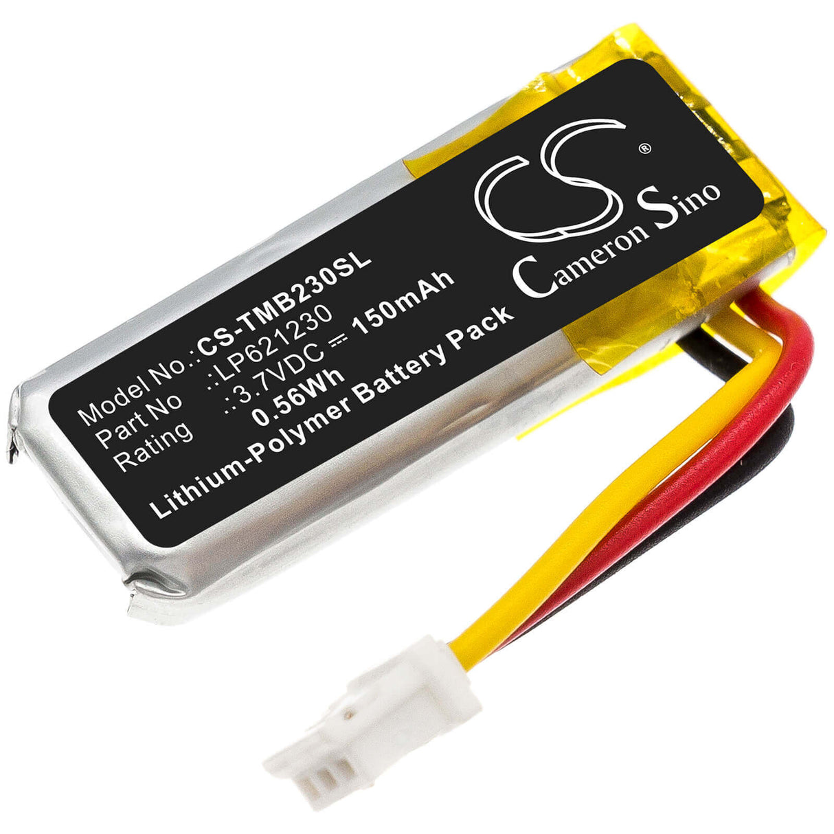 3.7V, Li-Polymer, 150mAh, Equipment battery fits Teltonika, Lp621230, FMA1yx, Fmb Tracker, 0.56Wh Equipment, Survey, Test Cameron Sino Technology Limited