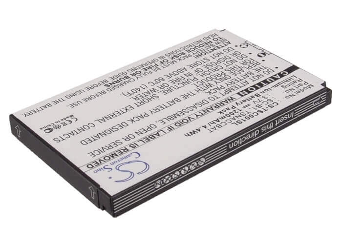 3.7V, Li-ion, 1200mAh, PDA battery fits Terrestar, Sc-b1, Genus, 4.44Wh PDA, Pocket PC Cameron Sino Technology Limited