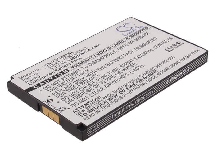 3.7V, Li-ion, 1200mAh, PDA battery fits Terrestar, Sc-b1, Genus, 4.44Wh PDA, Pocket PC Cameron Sino Technology Limited
