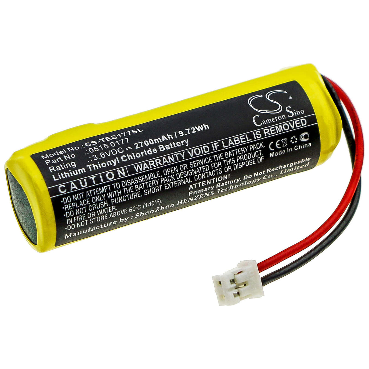 PLC Battery for Testo, 175-t1, 175-t2, 177 Loggers 3.6v, 2700mah - 9.72wh PLC Cameron Sino Technology Limited