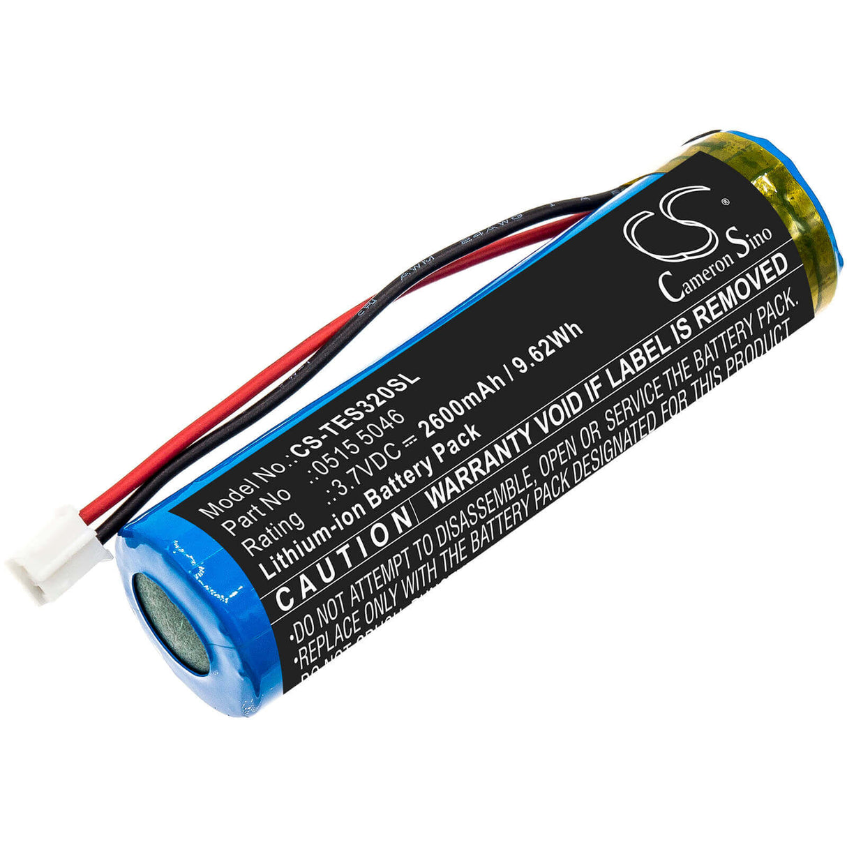 3.7V, Li-ion, 2600mAh, Batterie d'équipement compatible avec Testo, 0515 5046, Analyseur de combustion 320, 9.62Wh Équipement, Enquête, Test Cameron Sino Technology Limited