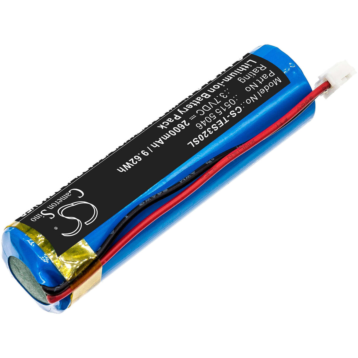 3.7V, Li-ion, 2600mAh, Batterie d'équipement compatible avec Testo, 0515 5046, Analyseur de combustion 320, 9.62Wh Équipement, Enquête, Test Cameron Sino Technology Limited
