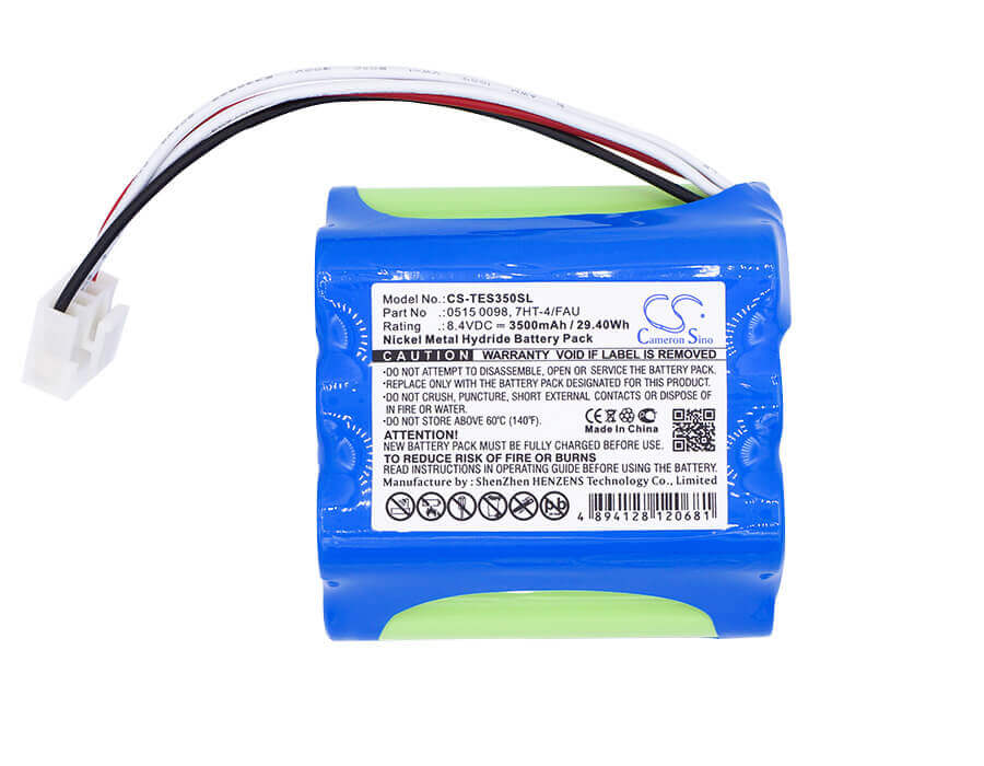 8.4V, Ni-MH, 3500mAh, Batterie d'équipement compatible avec Testo, 0515 0098, 350, 350 Epa, 29.4Wh Équipement, Enquête, Test Cameron Sino Technology Limited