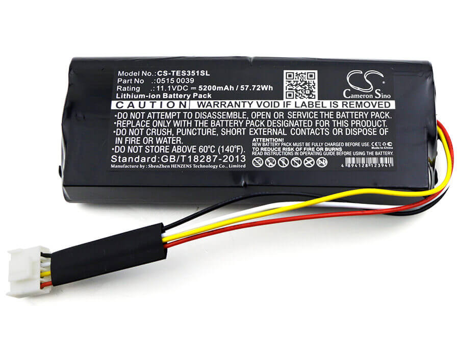 11.1V, Li-ion, 5200mAh, Equipment battery fits Testo, 0515 0039, 350 GAS Analyzer, 350k Analyzer, 57.72Wh Equipment, Survey, Test Cameron Sino Technology Limited