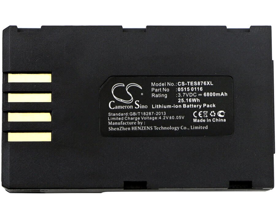 3.7V, Li-ion, 6800mAh, Equipment battery fits Testo, 0515 0116, 876, 25.16Wh Equipment, Survey, Test Cameron Sino Technology Limited