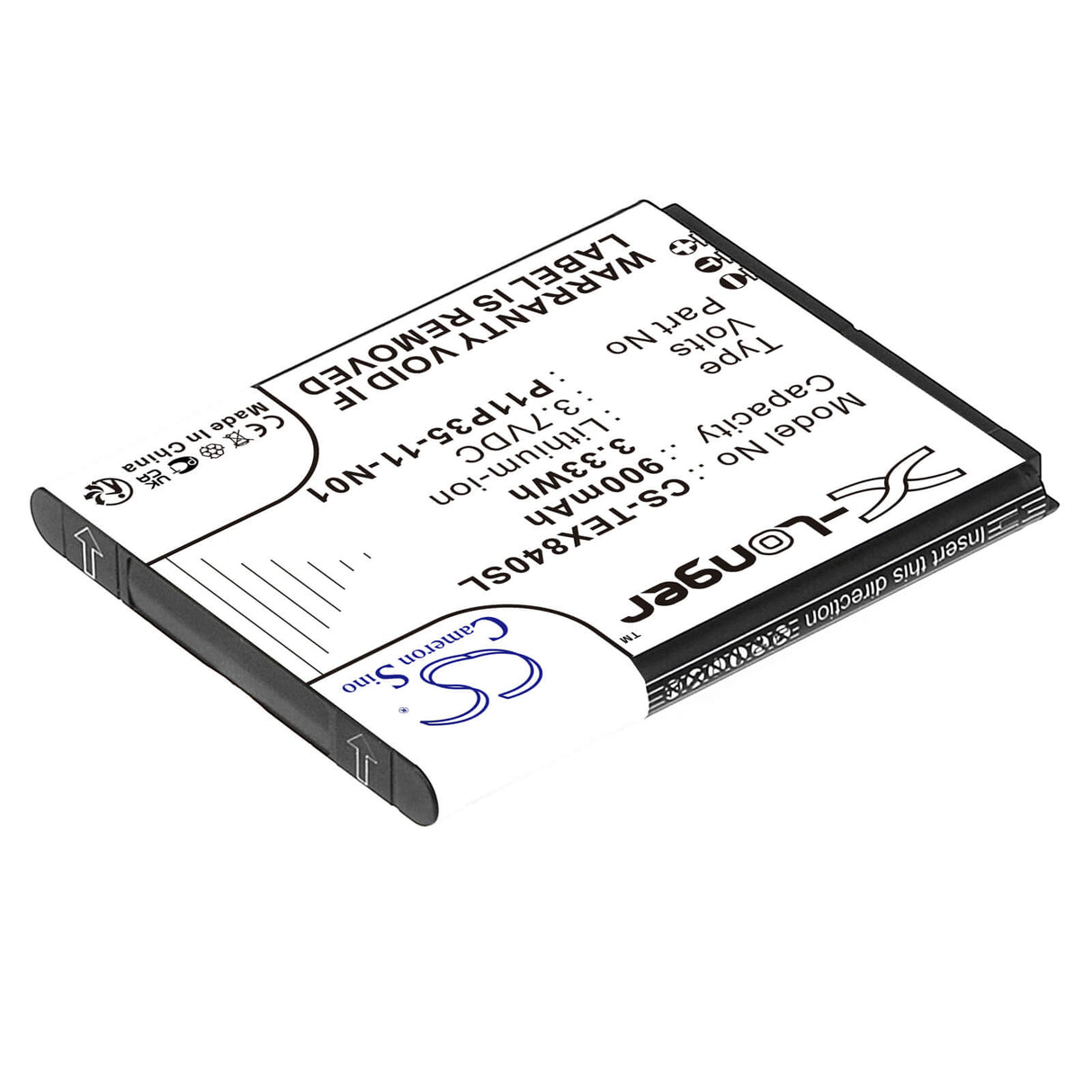 3.7V, Li-ion, 900mAh, Calculator battery fits Texas Instruments, 3.7l12005spa, Select Ti-nspire Cx, Ti Nspire Cx, 3.33Wh Calculator Cameron Sino Technology Limited