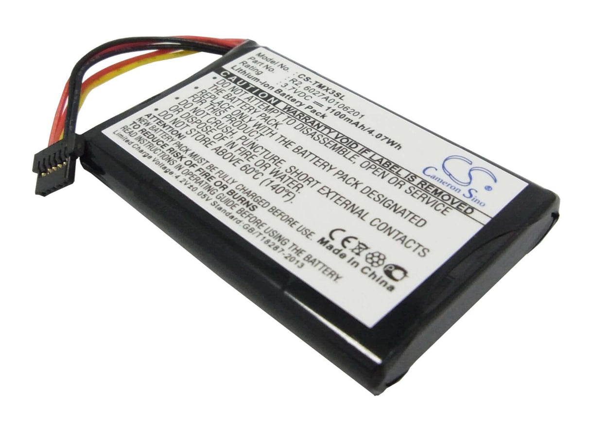 3.7V, Li-ion, 1100mAh, batterie GPS compatible avec Tomtom, 6027a0106201, 1ep0.029.01, 4ep0.001.02, 4.07Wh GPS, Navigator Cameron Sino Technology Limited