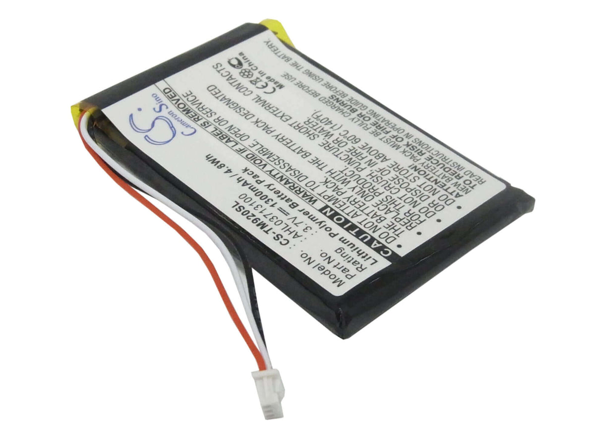3,7V, Li-Polymère, 1300mAh, batterie GPS compatible avec Tomtom, Ahl03713100, 340s Live Xl, Go 920, 4,81Wh GPS, Navigateur Cameron Sino Technology Limited