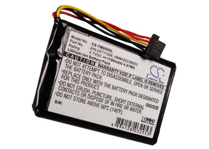 3,7V, Li-ion, 1100mAh, batterie GPS compatible avec Tomtom, Ahl03711008, 4cp9.002.00, 8cp9.011.10, 4,07Wh GPS, Navigateur Cameron Sino Technology Limited
