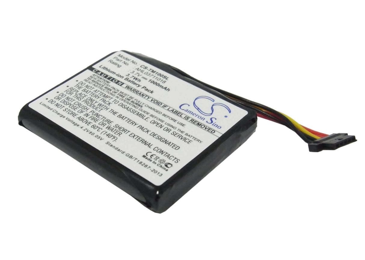 3.7V, Li-ion, 1000mAh, GPS battery fits Tomtom, 4cq02, 4cs0.002.01, Go 1000, 3.7Wh GPS, Navigator Cameron Sino Technology Limited