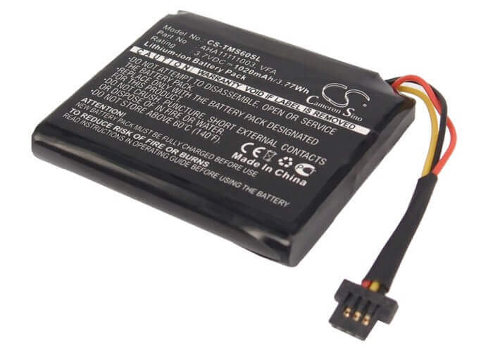 3,7V, Li-ion, 1020mAh, batterie GPS compatible avec Tomtom, Aha11111003, 4en6.001.02, 4en62, 3,77Wh GPS, Navigator Cameron Sino Technology Limited