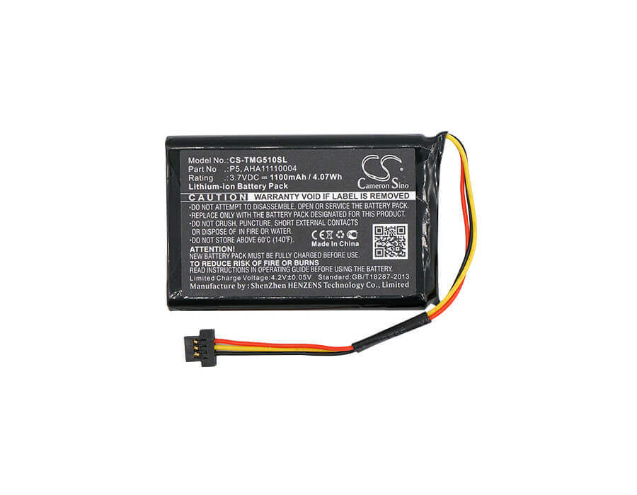 3,7V, Li-ion, 1100mAh, batterie GPS compatible avec Tomtom, Aha11110004, 4fa50, Go 510, 4,07Wh GPS, Navigateur Cameron Sino Technology Limited