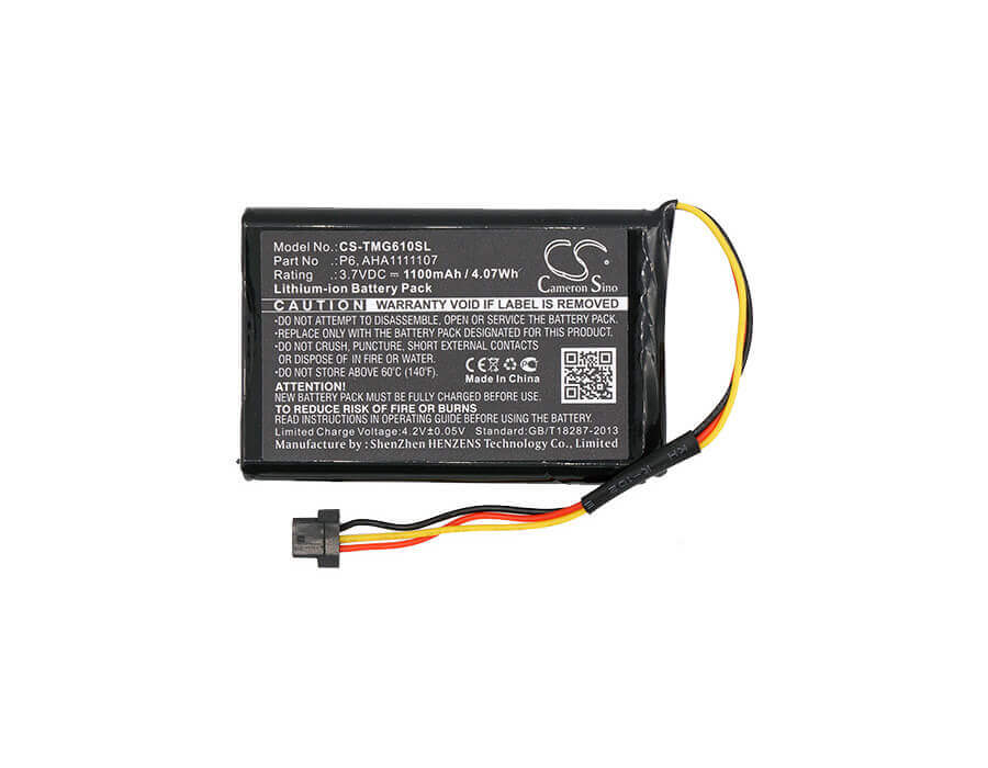3,7 V, Li-ion, 1100 mAh, batterie GPS compatible avec Tomtom, Aha1111107, 4fa60, Go 610, 4,07 Wh GPS, Navigator Cameron Sino Technology Limited