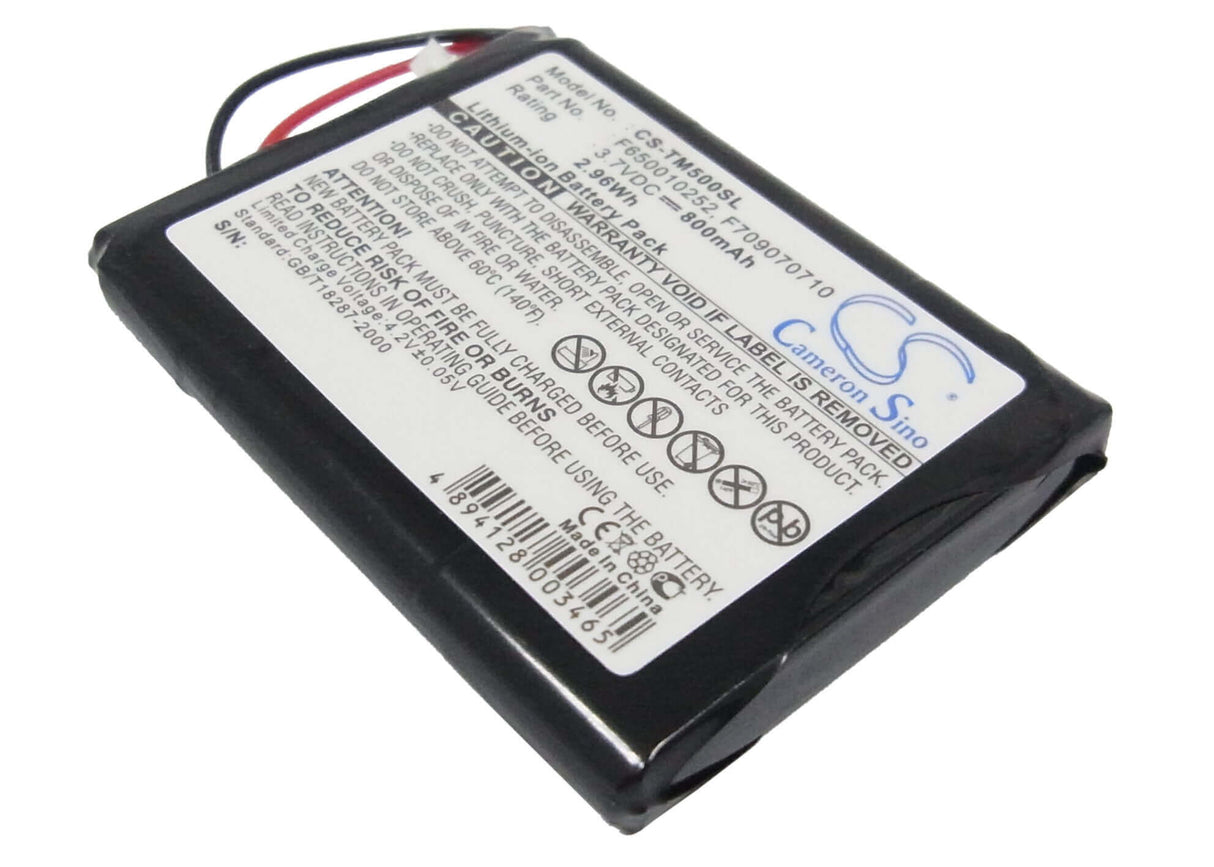 3,7V, Li-ion, 800mAh, batterie GPS compatible avec Tomtom, F650010252, 4k00.100, 4n00.004, 2,96Wh GPS, Navigator Cameron Sino Technology Limited