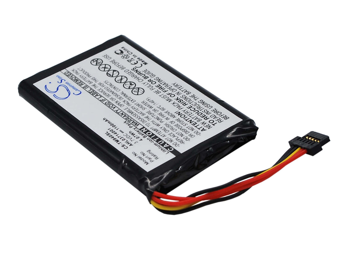 3,7V, Li-ion, 1100mAh, batterie GPS compatible avec Tomtom, Ahl03714001, Go 940, Go 940 Live, 4,07Wh GPS, Navigator Cameron Sino Technology Limited