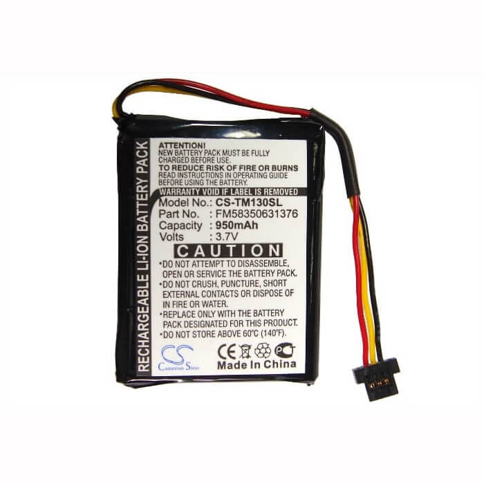 3.7V, Li-ion, 950mAh, batterie GPS compatible avec Tomtom, Fm58350631376, One 125, One 130, 3.52Wh GPS, Navigator Cameron Sino Technology Limited