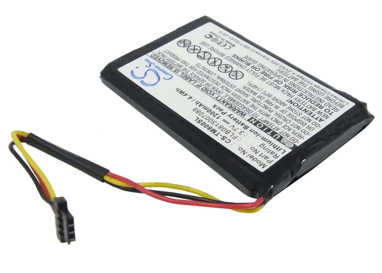 3,7V, Li-ion, 1200mAh, batterie GPS compatible avec Tomtom, Aha11111009, 4fc64 4fd6.001.00, Go 60, 4,44Wh GPS, Navigator Cameron Sino Technology Limited