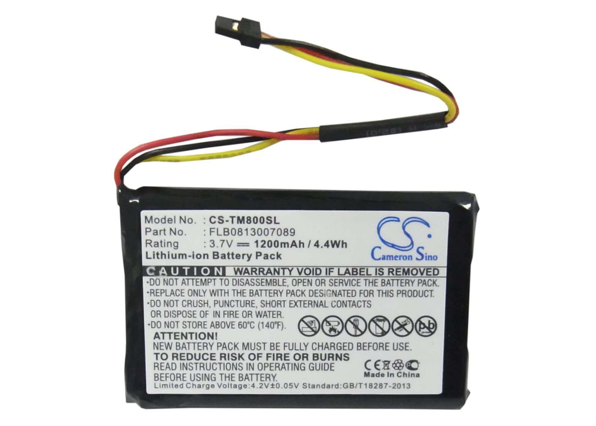 3,7V, Li-ion, 1200mAh, batterie GPS compatible avec Tomtom, Aha11111009, 4fc64 4fd6.001.00, Go 60, 4,44Wh GPS, Navigator Cameron Sino Technology Limited