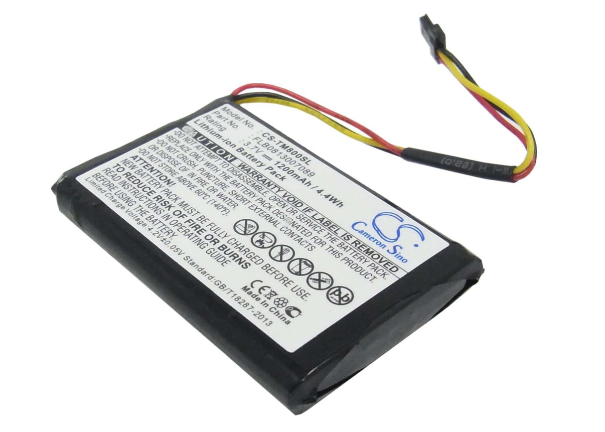 3,7V, Li-ion, 1200mAh, batterie GPS compatible avec Tomtom, Aha11111009, 4fc64 4fd6.001.00, Go 60, 4,44Wh GPS, Navigator Cameron Sino Technology Limited