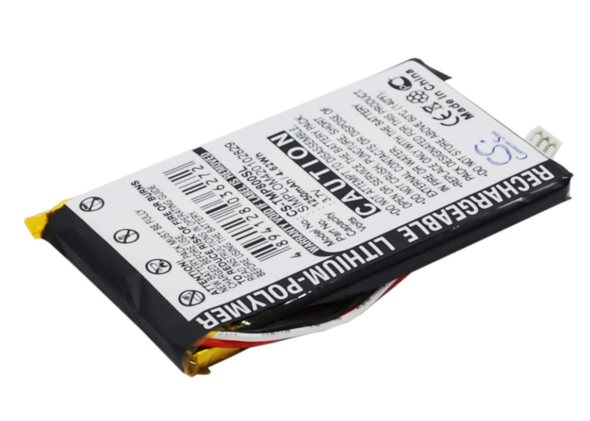 3.7V, Li-Polymère, 1250mAh, batterie GPS compatible avec Tomtom, Simplom420102829, Pro 8000, 4.63Wh GPS, Navigateur Cameron Sino Technology Limited