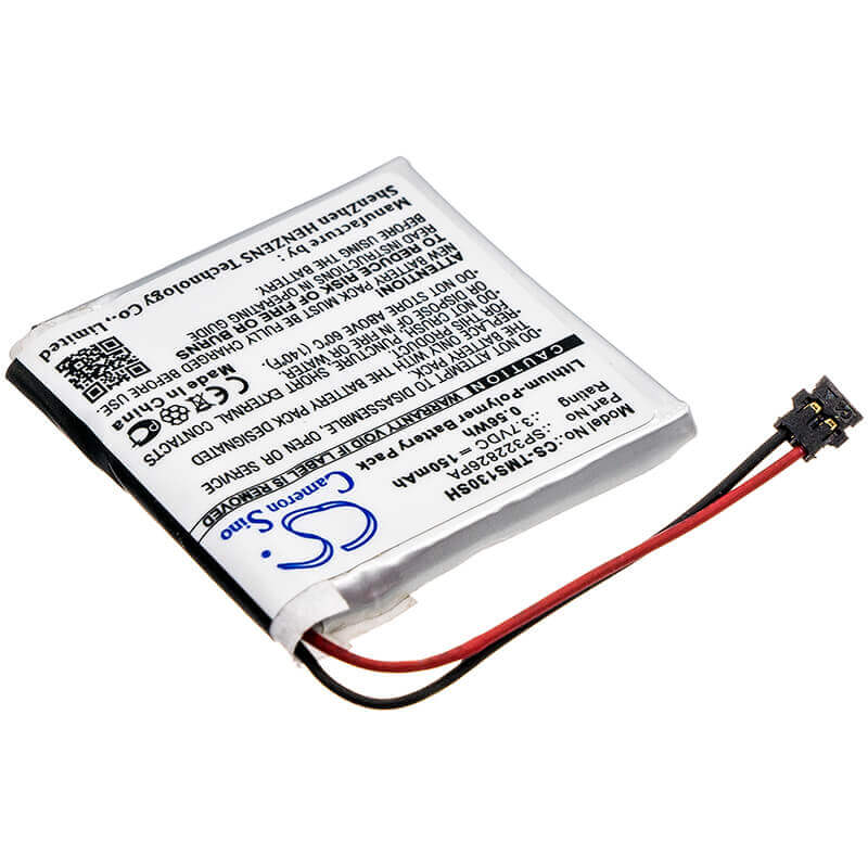 3.7V, Li-Polymer, 150mAh, Smartwatch battery fits Tomtom, Sp322826pa, Spark 3, Spark 3 Gps, 0.56Wh Smartwatch Cameron Sino Technology Limited