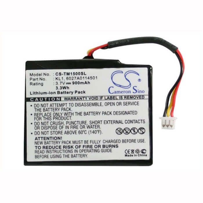 3,7V, Li-ion, 900mAh, Batterie GPS compatible avec Tomtom, 6027a0114501, Via 1400m, Via 1405, 3.33Wh GPS, Navigateur Cameron Sino Technology Limited