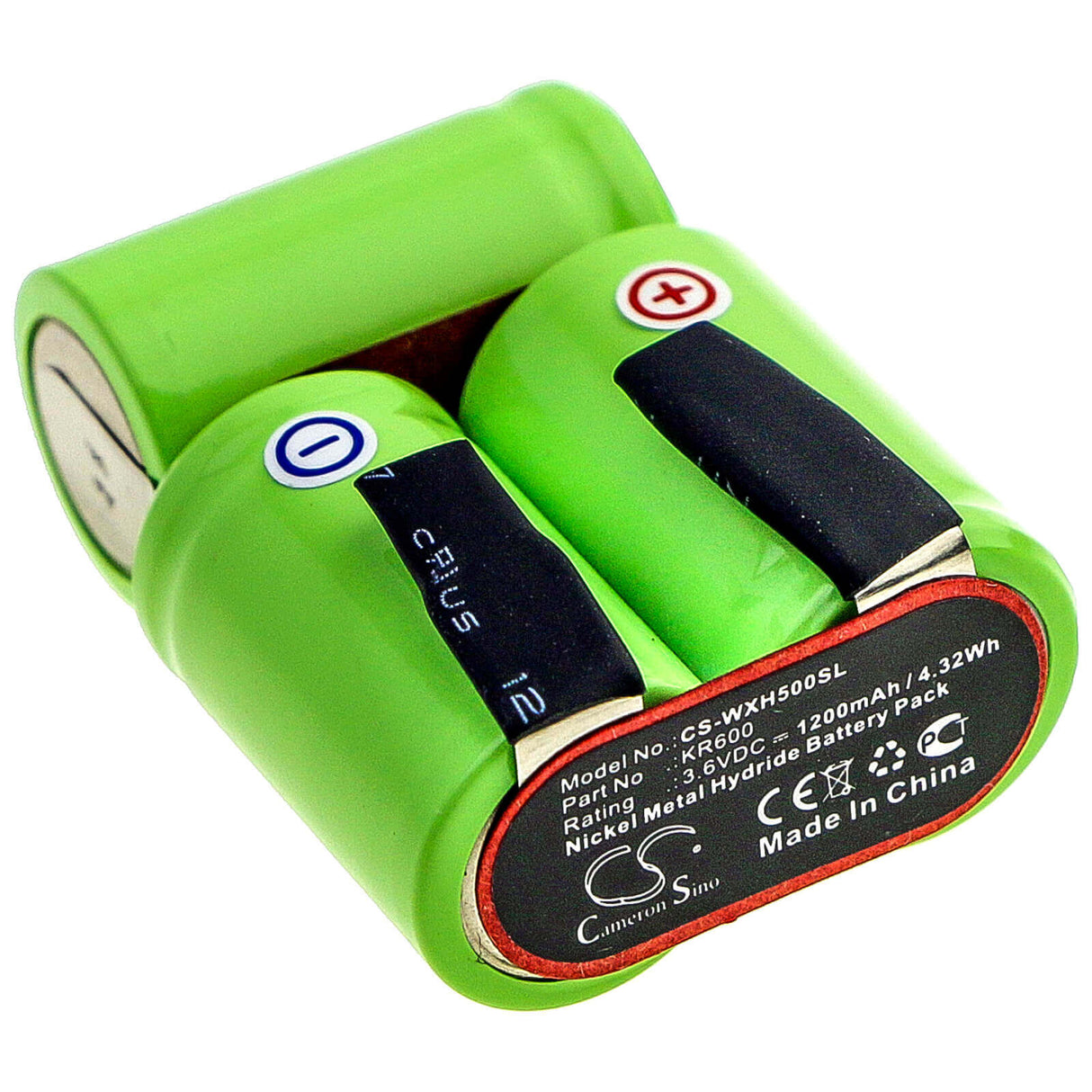 3.6V, Ni-MH, 1200mAh, Shaver battery fits Tondeo, Wella, Kr600, Eco Xp, Eco Xp Profi, 4.32Wh Shaver Cameron Sino Technology Limited